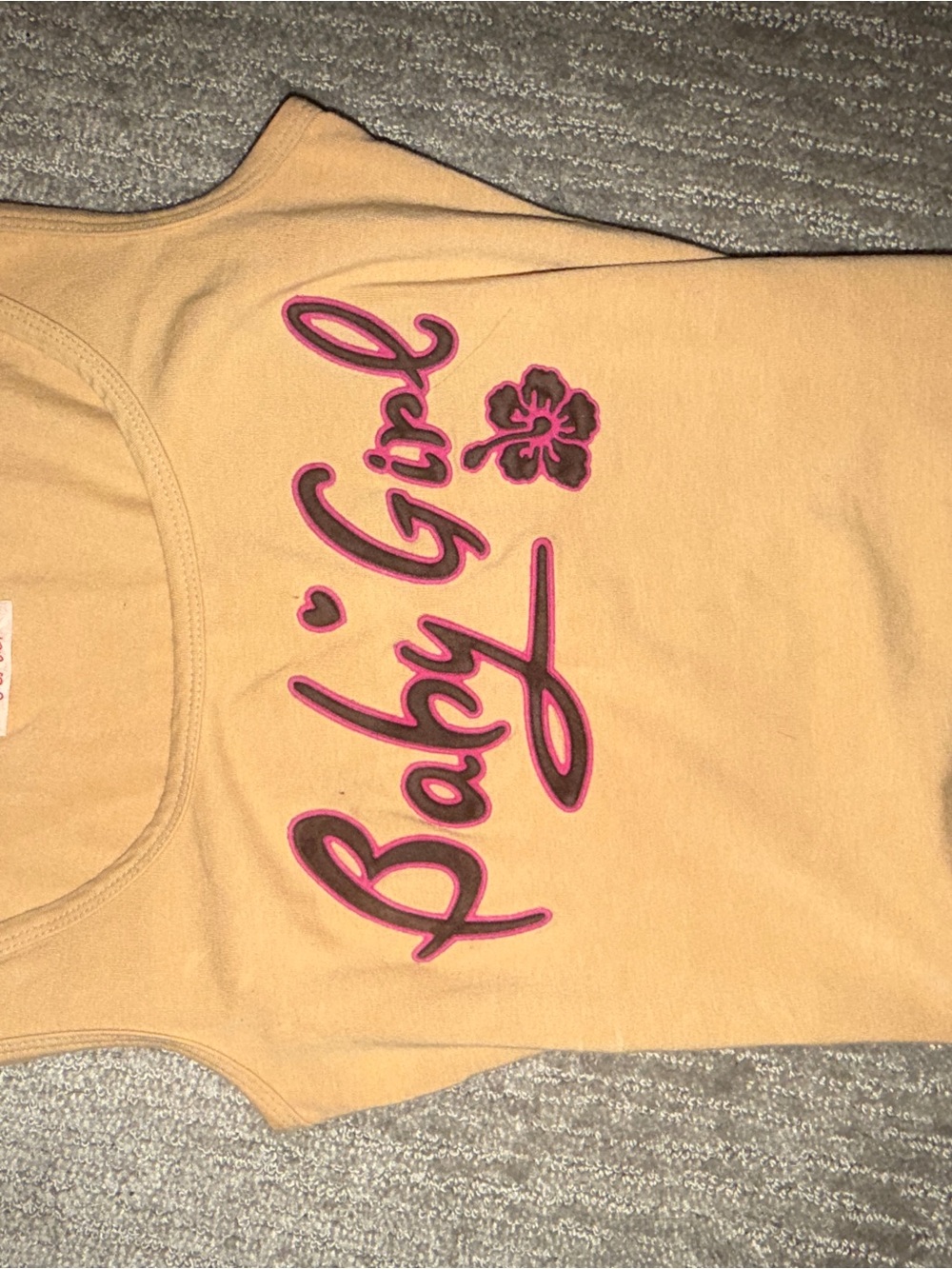 Baby Girl Pink-Trim Yellow Tank Top